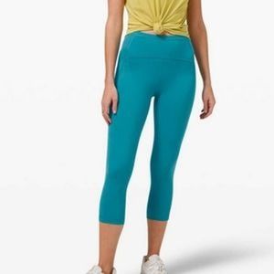 Lululemon Swift Speed High Rise Crop 21" Hawaiian Blue Sz 4 Luxtreme